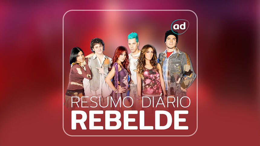 Logo do resumo diário da novela Rebelde, exibida no SBT