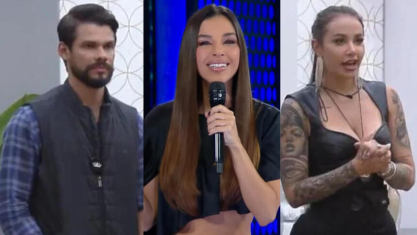 Alexandre Suita, Mariana Rios e Victoria Macan em uma montagem no A Grande Conquista