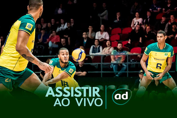 Arte onde assistir ao jogo Estados Unidos x Brasil, pela Liga das Nações de Vôlei