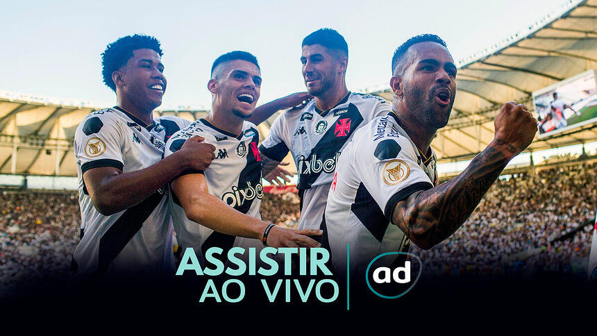 Arte onde assistir ao jogo Vasco x Goiás, pelo Brasileirão