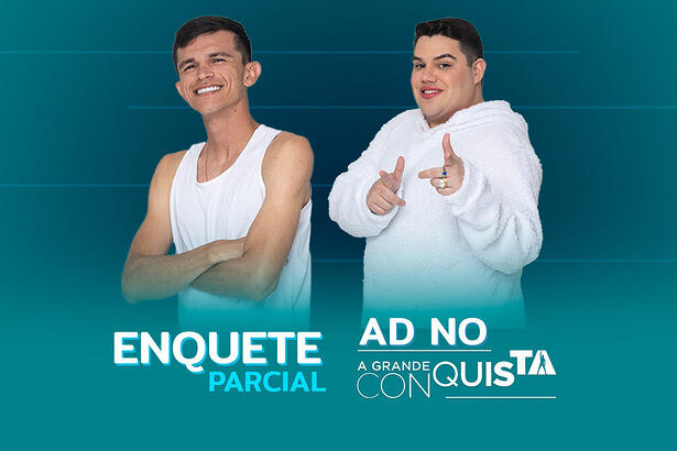 Tiago Dionisio e Erick Ricarte na arte de enquete da Zona de Risco no A Grande Conquista