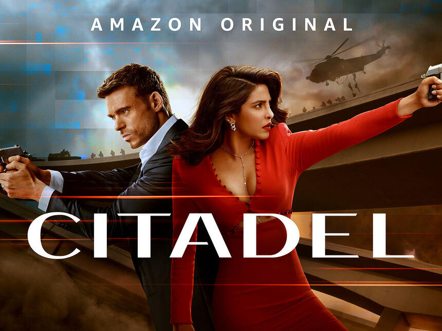 Poster de Citadel com os protagonistas da série do Prime Video