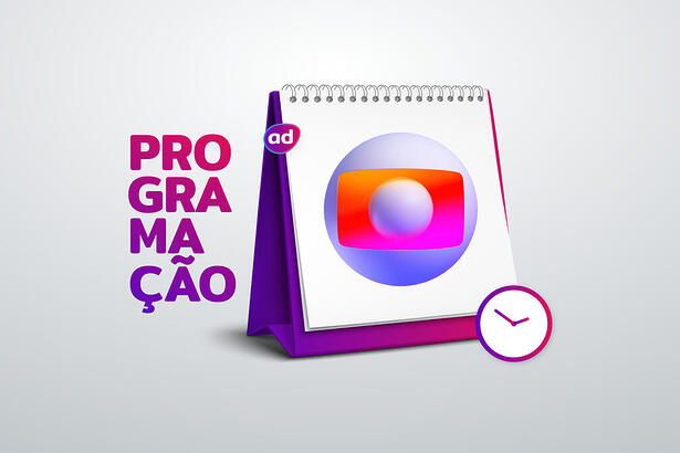 Arte de divulgação da programação da TV Globo