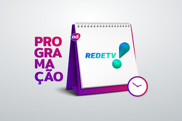 Arte de divulgação da programação da RedeTV!