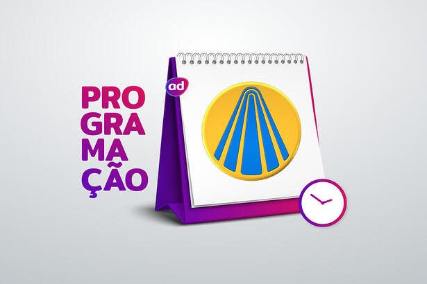 Arte de divulgação da programação da TV Aparecida