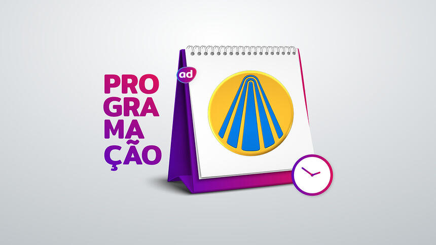 Arte de divulgação da programação da TV Aparecida