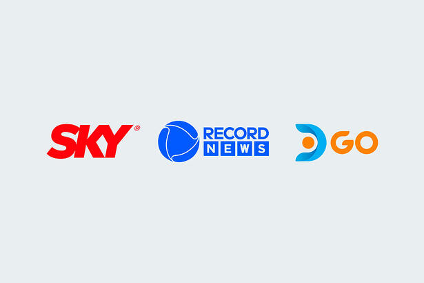 Logos da Sky, Record News e DGO