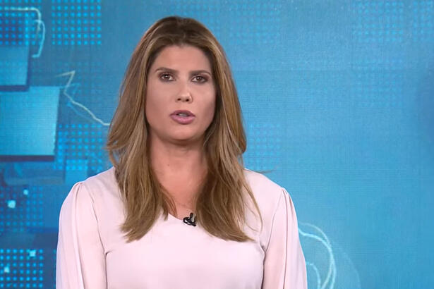 Adriana Reid no encerramento do Jornal da Manhã da Jovem Pan, antes de ser demitida