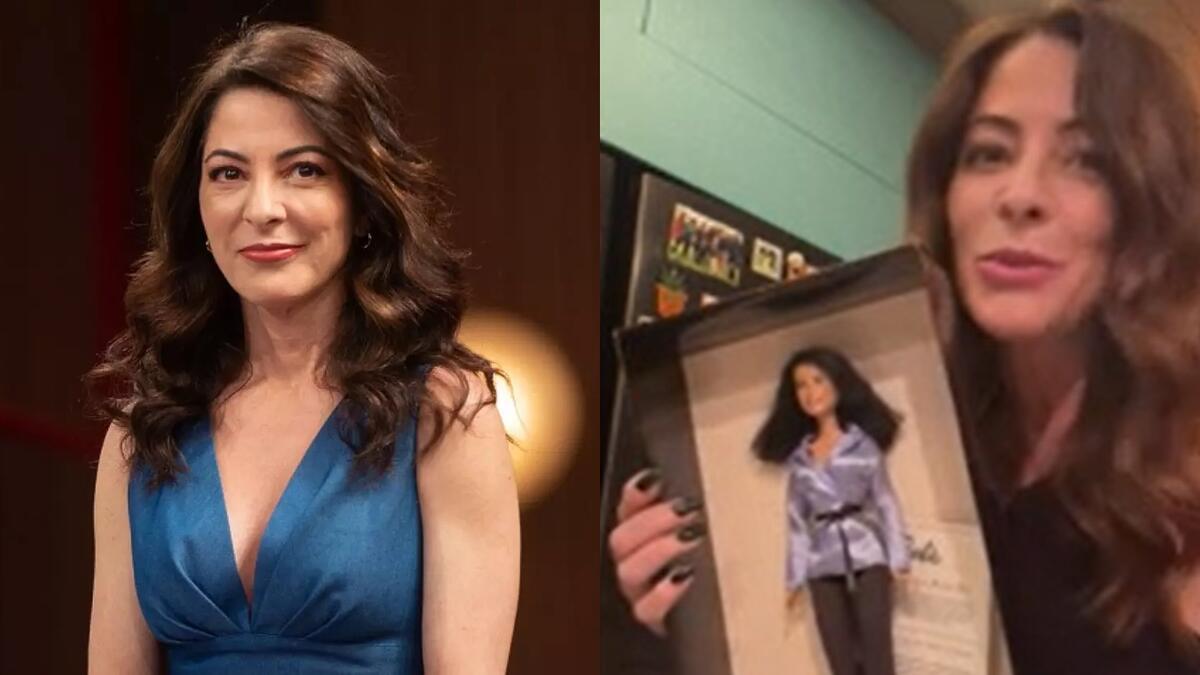Ana Paula Padrão mostrou Barbie jornalista inspirada nela