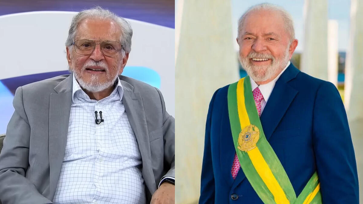 Carlos Alberto de Nóbrega e Lula em um montagem