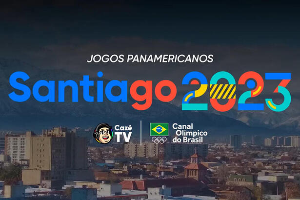 Folder de lançamento dos Jogos Pan-Americanos na CazéTV