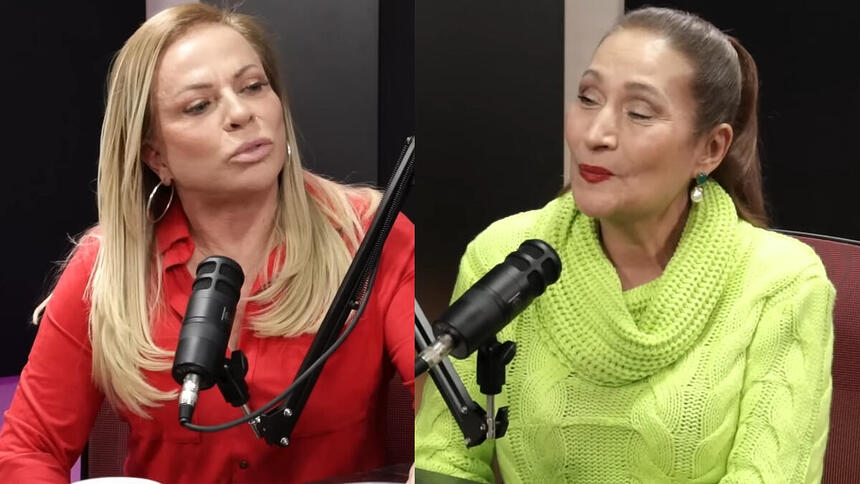 Christina Rocha e Sonia Abrão em uma montagem, com trechos da entrevista para o podcast no YouTube