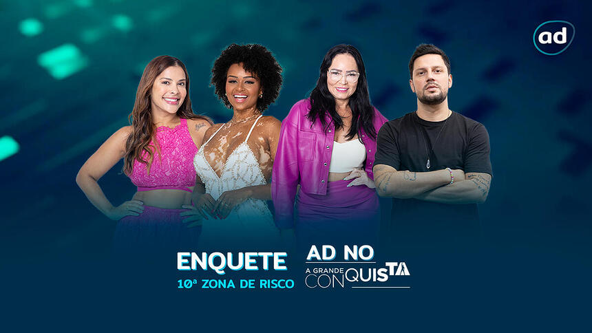 Gyselle, Natália, Sandra e Thiago Servo estão na 10ª e penúltima Zona de Risco do A Grande Conquista