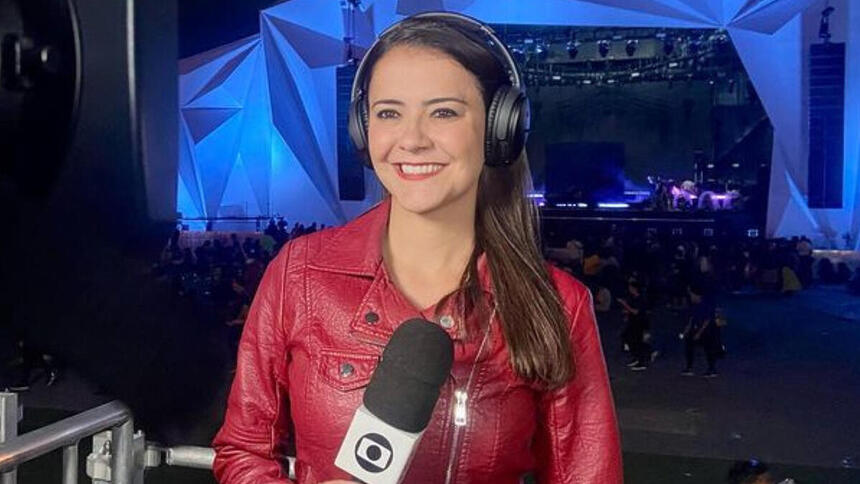 Lívia Torres na cobertura do Rock in Rio