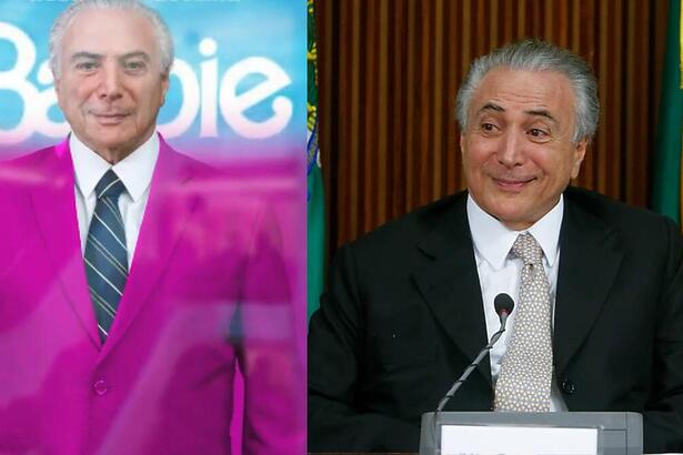 Michel Temer publicou brincadeira com filme Barbie nas redes sociais