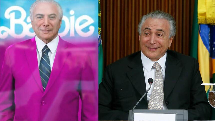 Michel Temer publicou brincadeira com filme Barbie nas redes sociais