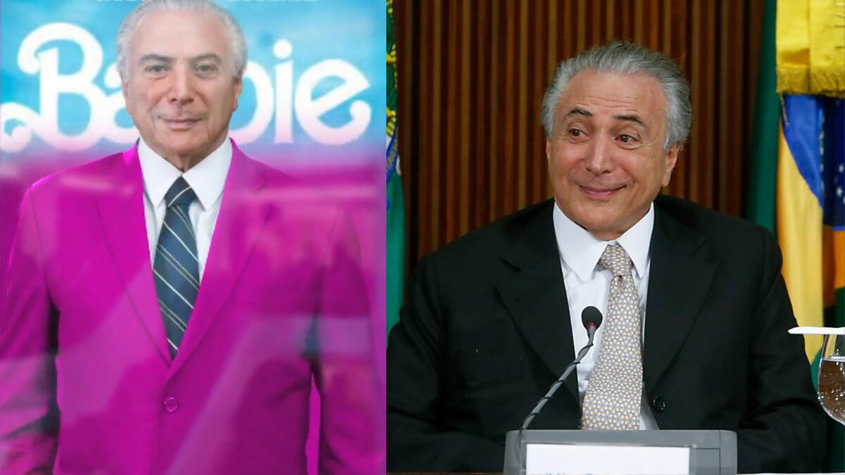 Michel Temer publicou brincadeira com filme Barbie nas redes sociais