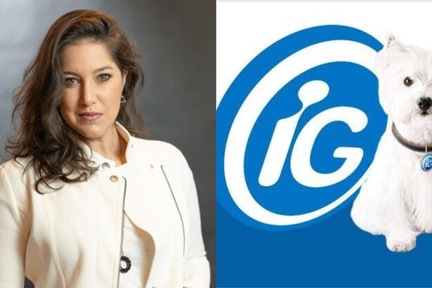 Montagem de Júlia de Castro com o logo do Portal iG