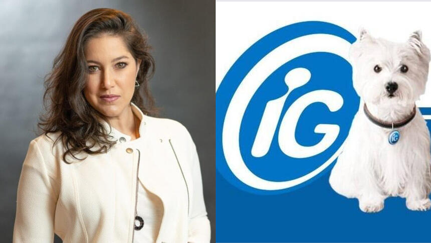 Montagem de Júlia de Castro com o logo do Portal iG