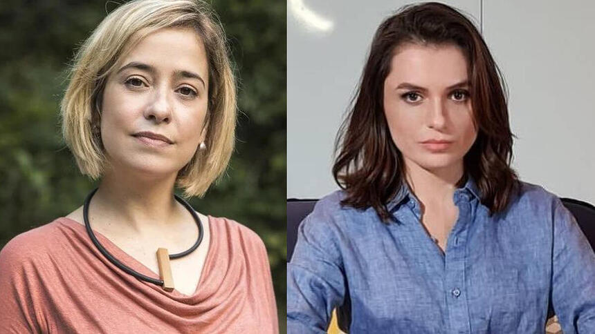 Paloma Duarte e Monica Iozzi em uma montagem