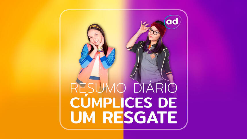 Protagonistas de Cúmplices de Um Resgate na arte do resumo da novela