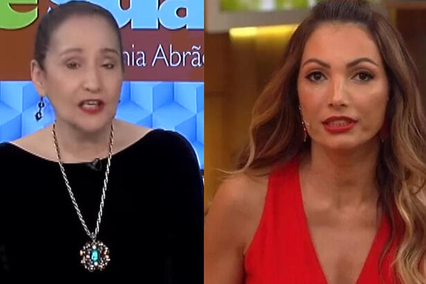 Sonia Abrão e Patrícia Poeta em uma montagem