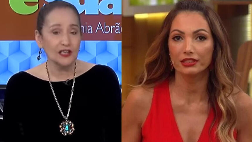 Sonia Abrão e Patrícia Poeta em uma montagem