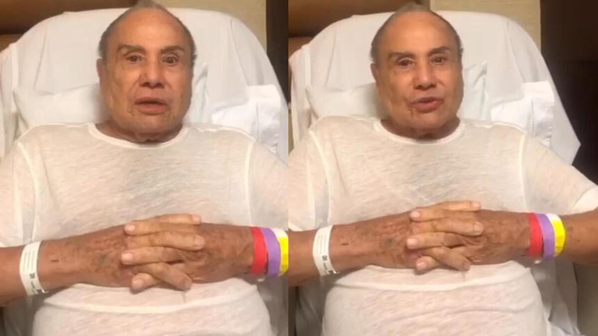 Stenio Garcia em vídeo gravado no hospital