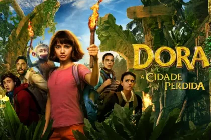 Protagonista do filme Dora e a Cidade Perdida no poster de divulgação