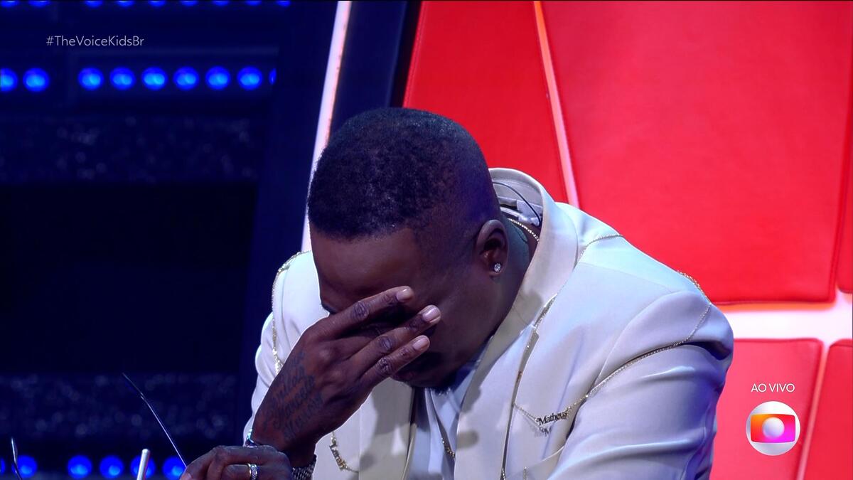 Mumuzinho chorando no The Voice Kids 8