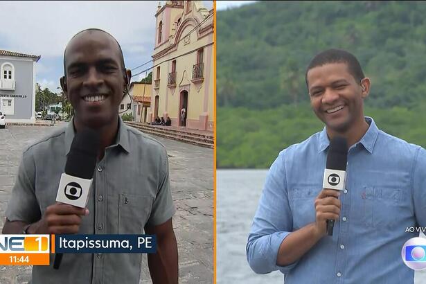 Lucas de Senna e Marcio Bonfim apresentando o NETV na última sexta-feira (28/07)