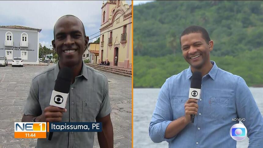 Lucas de Senna e Marcio Bonfim apresentando o NETV na última sexta-feira (28/07)