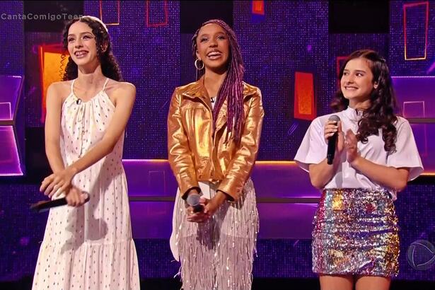 Regina, Luisa e Manu no segundo episódio do Canta Comigo Teen 4