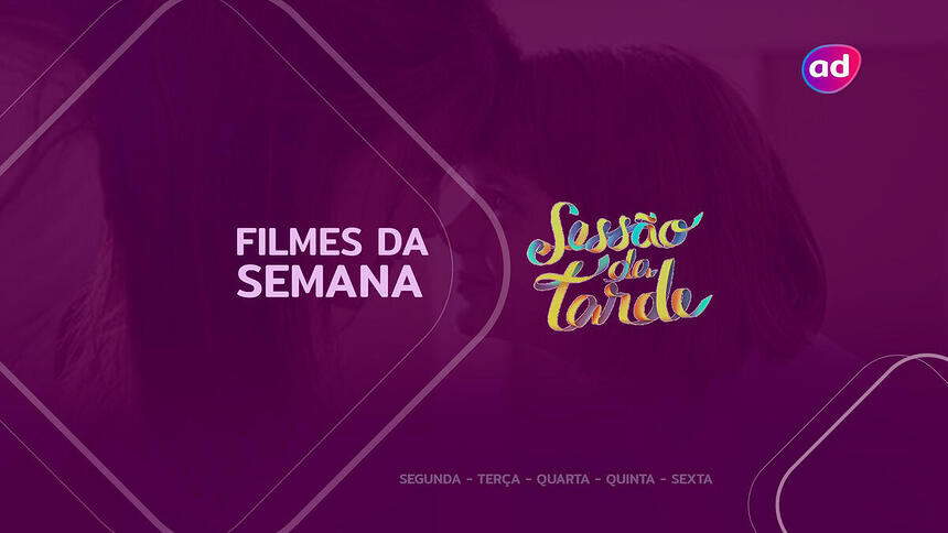 Arte dos filmes da semana da Sessão da Tarde, ao fundo cena do filme Ramona e Beezus