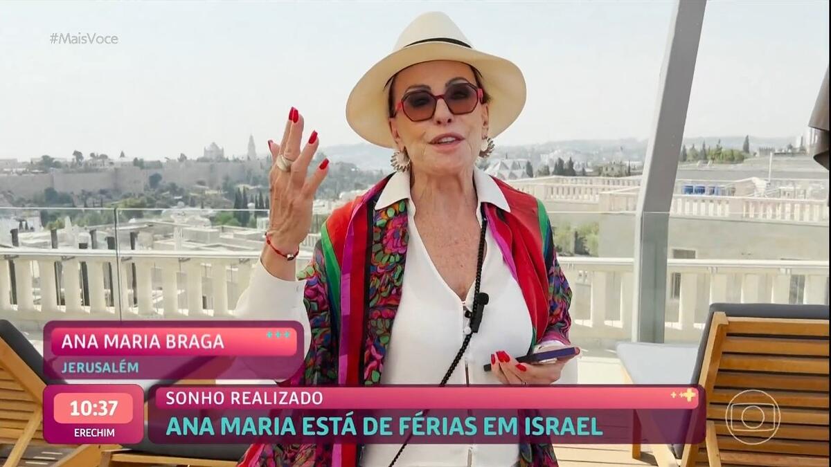 Ana Maria Braga em trecho da sua viagem para Israel 