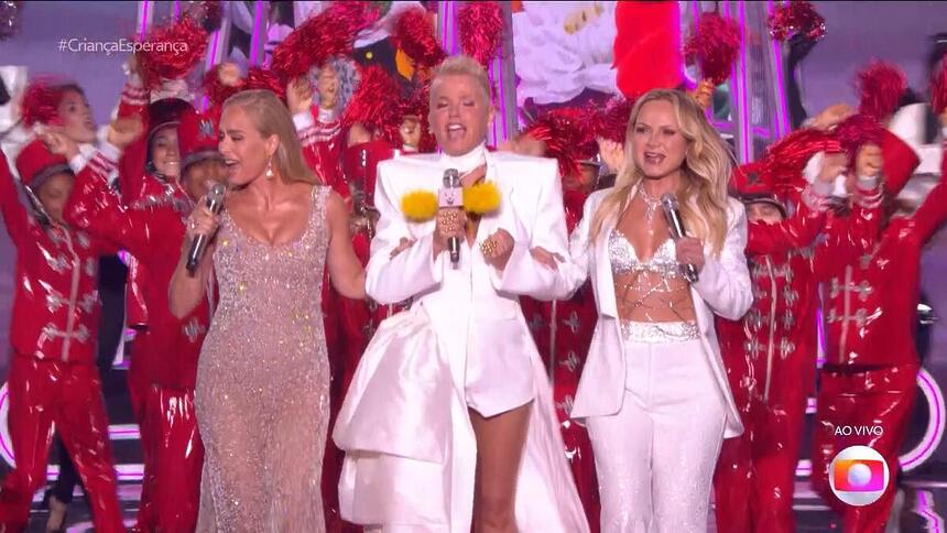 Angélica, Xuxa e Eliana no palco do Criança Esperança