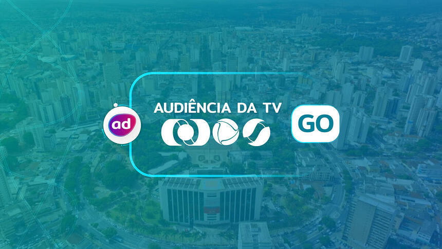 Arte dos consolidados de audiência da TV em Goiânia