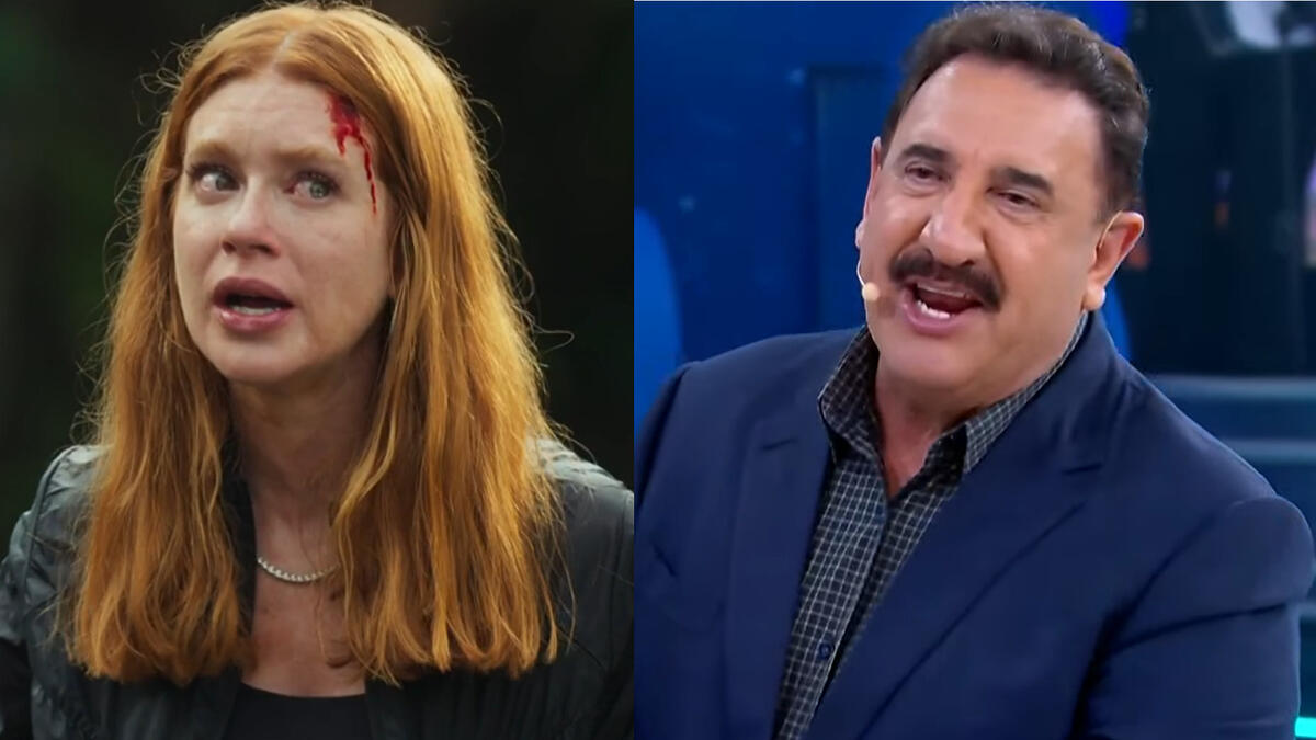 Marina Ruy Barbosa, na novela Fuzuê, em montagem com Ratinho