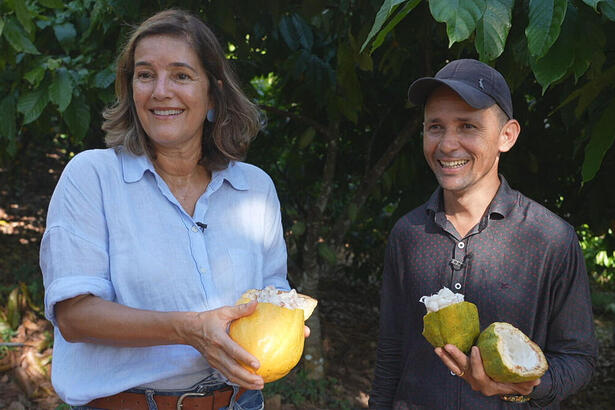 Lilia Teles em trecho do Globo Repórter sobre a bioeconomia na Amazônia