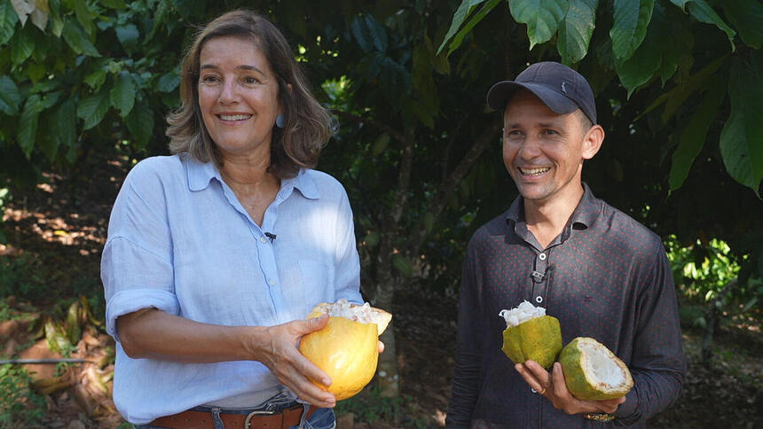 Lilia Teles em trecho do Globo Repórter sobre a bioeconomia na Amazônia