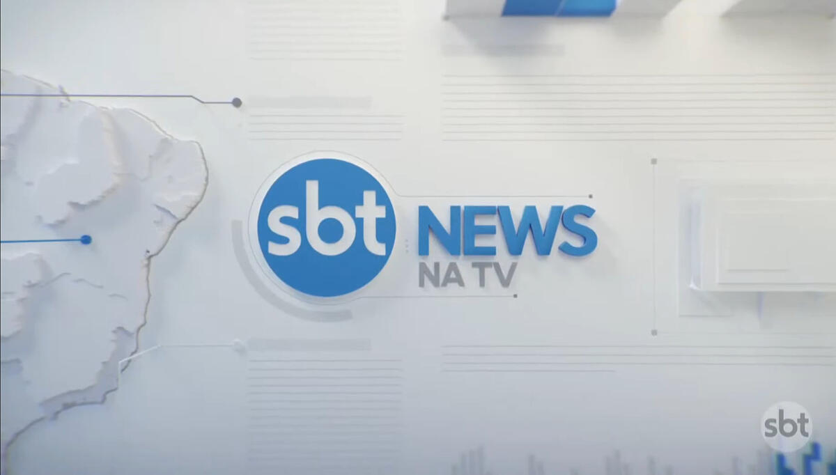 Logo do SBT News na TV