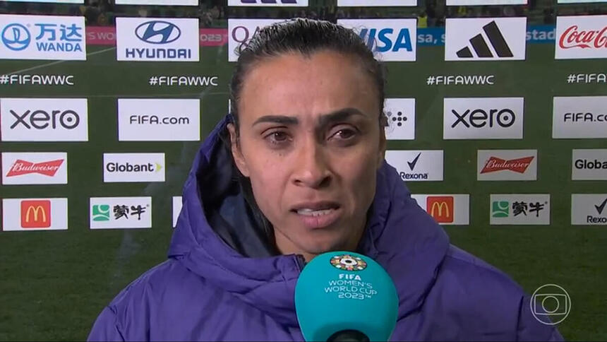 Marta em entrevista após a eliminação do Brasil na Copa do Mundo Feminina