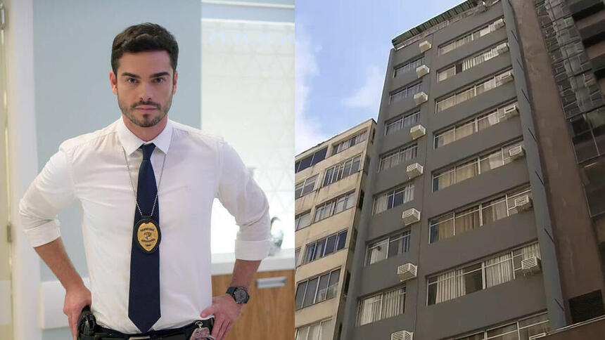 Montagem de Sidney Sampaio em Topíssima e o hotel onde ele se jogou