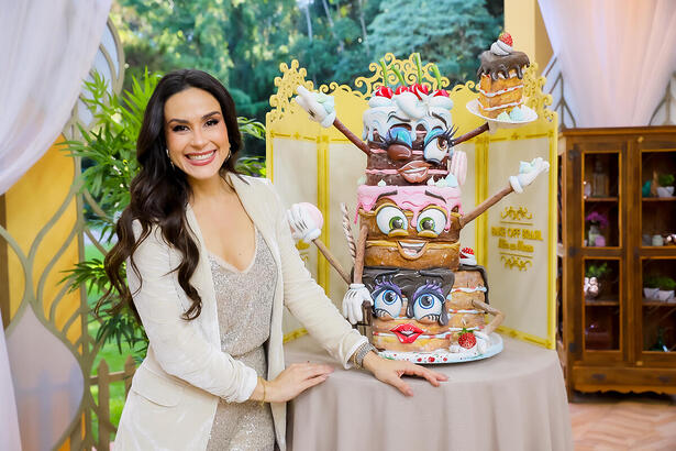 Nadja Haddad em trecho da estreia do Bake Off Brasil 9