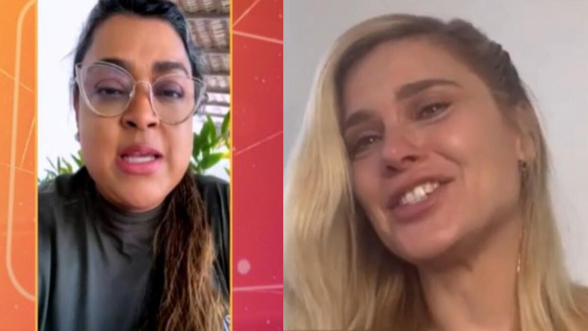 Preta Gil e Carolina Dieckmann chorando no Encontro