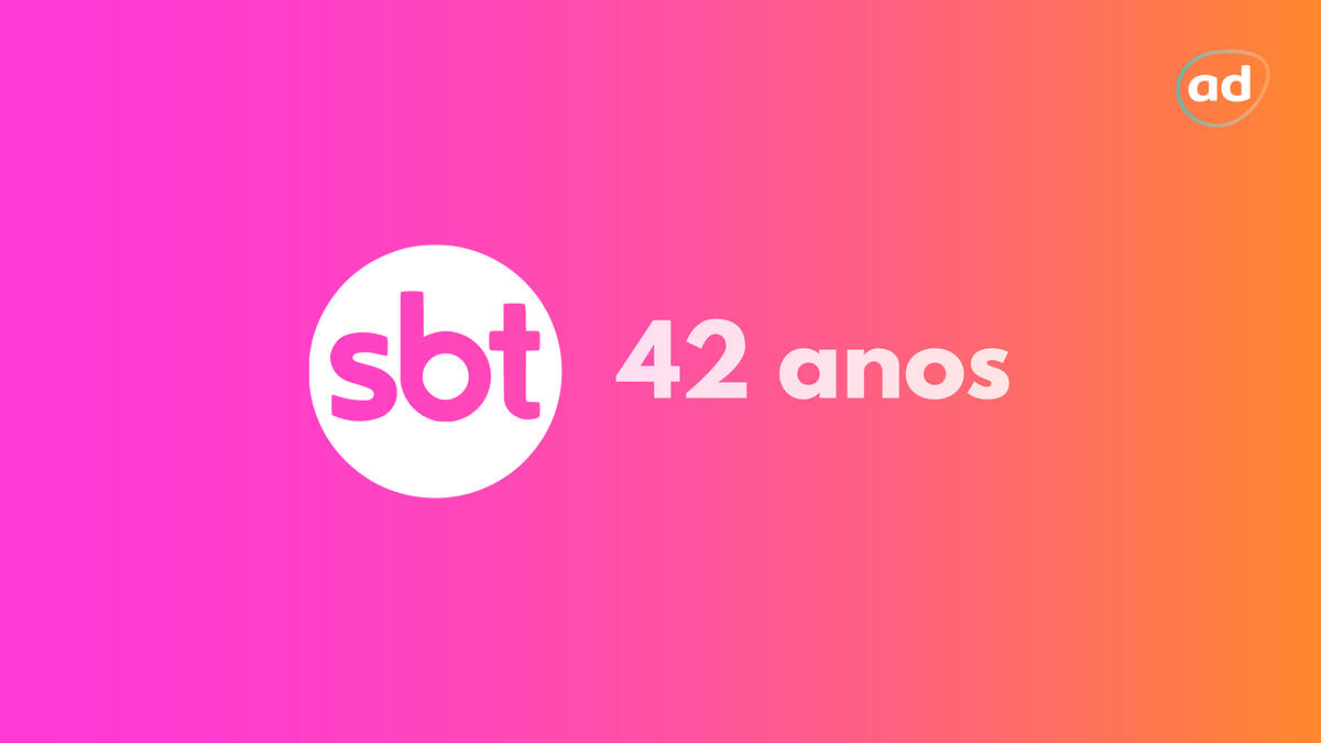Logo comemorativo aos 42 anos do SBT