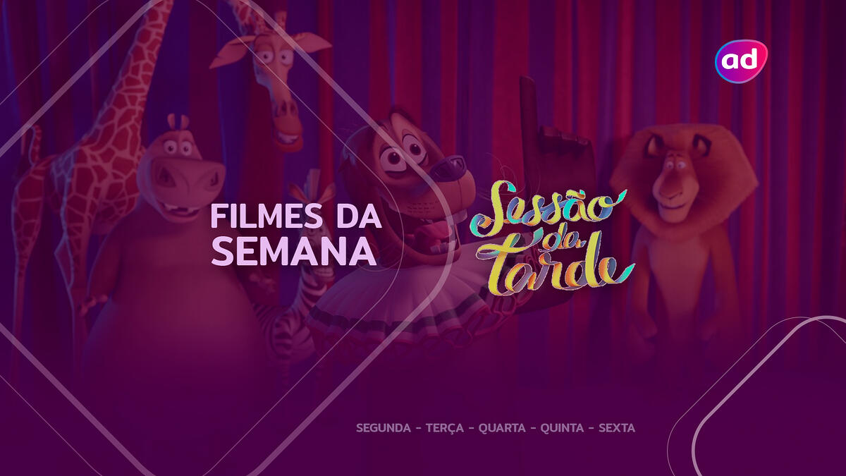 Filme Madagascar 3 está em cartaz nos filmes da semana da Sessão da Tarde