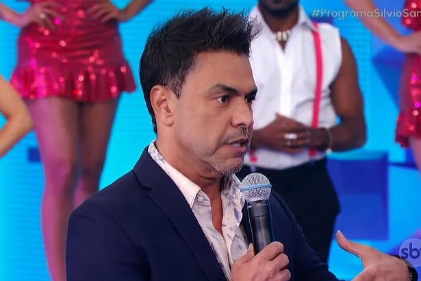 Zezé Di Camargo em trecho de participação no Programa Silvio Santos