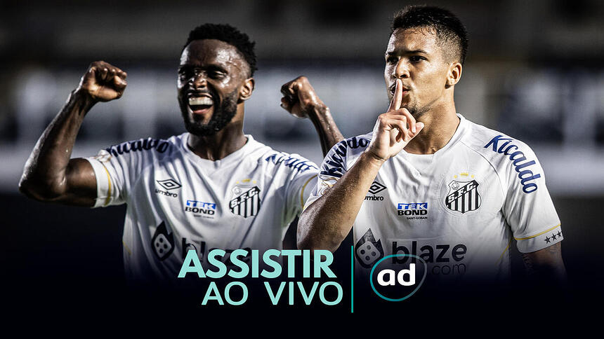 Arte onde assistir ao jogo Santos x Athletico/PR, pelo Brasileirão