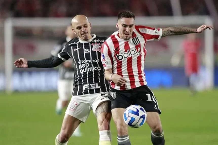 Trecho do jogo entre Corinthians e Estudiantes pela Libertadores